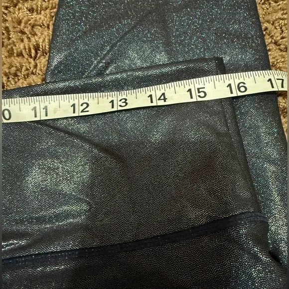 Zyia Shine Blue Twilight Luxe Workout Leggings Size 16 - Picture 5 of 5